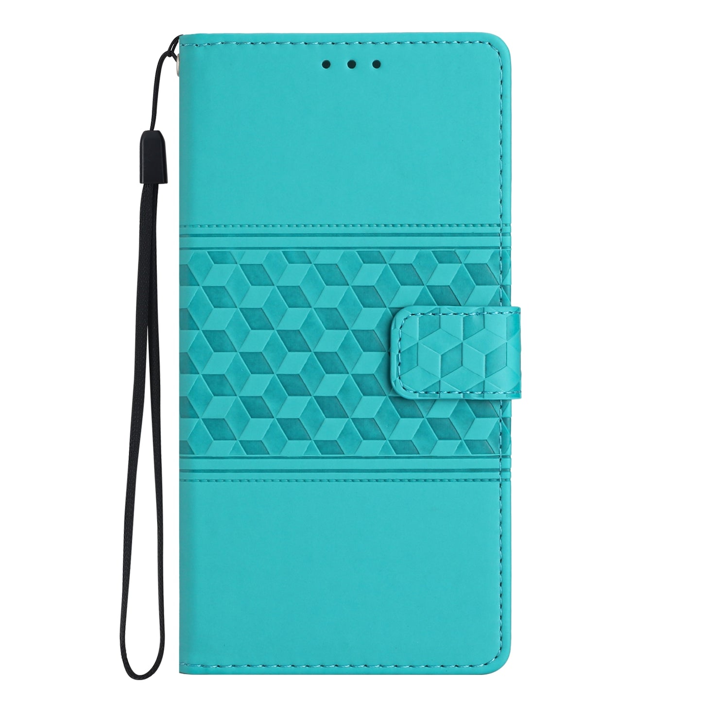 Protective Leather Phone Cover for Motorola Moto G13 4G , Imprinted Rhombus Stand Wallet Case