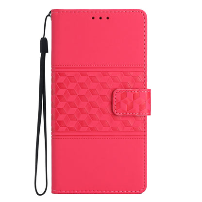 Protective Leather Phone Cover for Motorola Moto G13 4G , Imprinted Rhombus Stand Wallet Case
