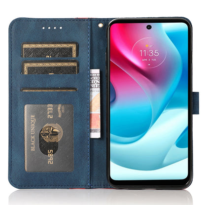 For Motorola Moto G13 4G Anti-drop Stand Case Splicing PU Leather Wallet Phone Flip Cover