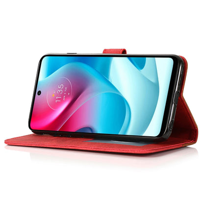 For Motorola Moto G13 4G Anti-drop Stand Case Splicing PU Leather Wallet Phone Flip Cover