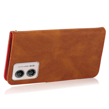 For Motorola Moto G13 4G Anti-drop Stand Case Splicing PU Leather Wallet Phone Flip Cover