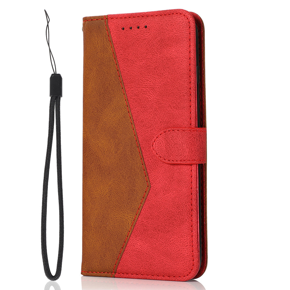 For Motorola Moto G13 4G Anti-drop Stand Case Splicing PU Leather Wallet Phone Flip Cover