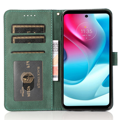 For Motorola Moto G13 4G Anti-drop Stand Case Splicing PU Leather Wallet Phone Flip Cover