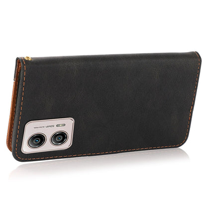 For Motorola Moto G13 4G Anti-drop Stand Case Splicing PU Leather Wallet Phone Flip Cover