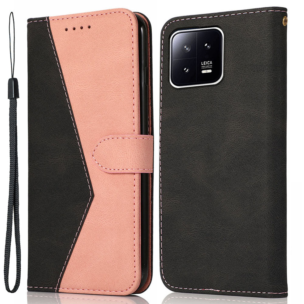 For Xiaomi 13 5G Wallet Phone Case Flip Splicing PU Leather Stand Phone Cover