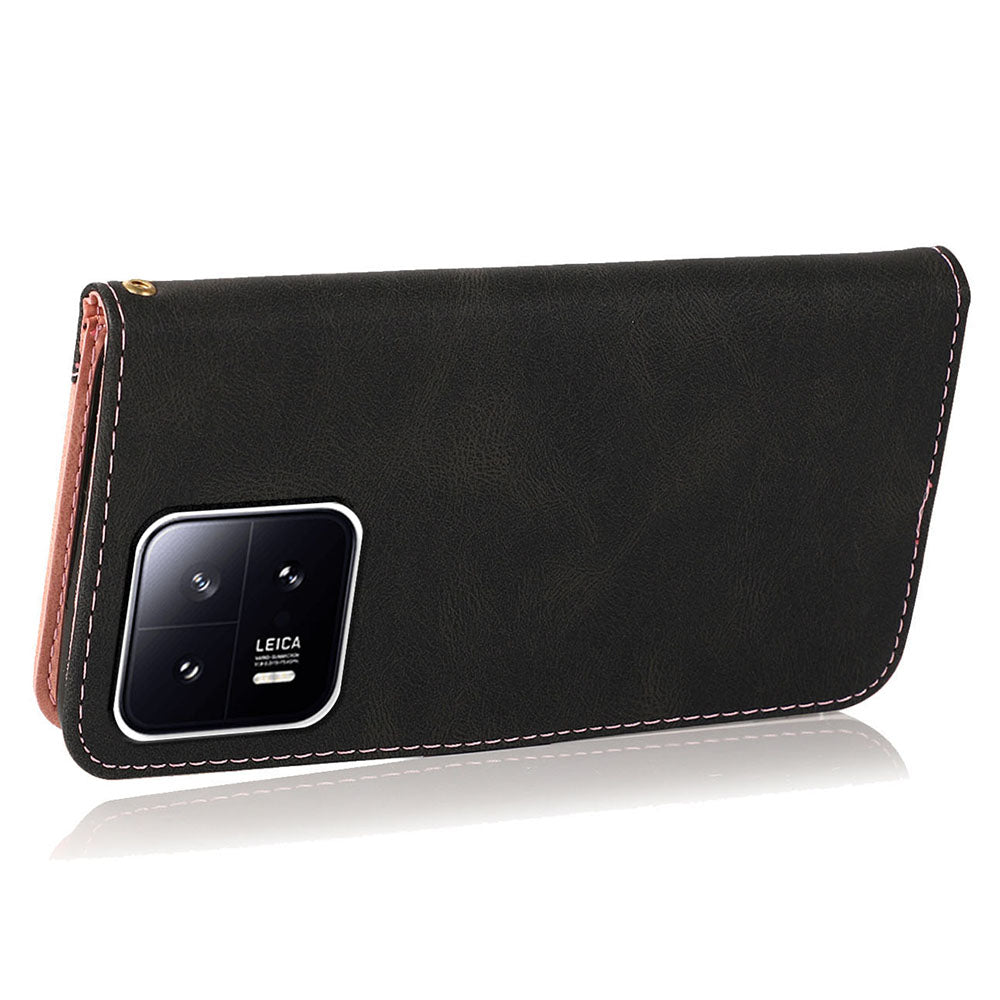 For Xiaomi 13 5G Wallet Phone Case Flip Splicing PU Leather Stand Phone Cover