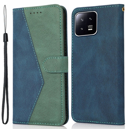 For Xiaomi 13 5G Wallet Phone Case Flip Splicing PU Leather Stand Phone Cover