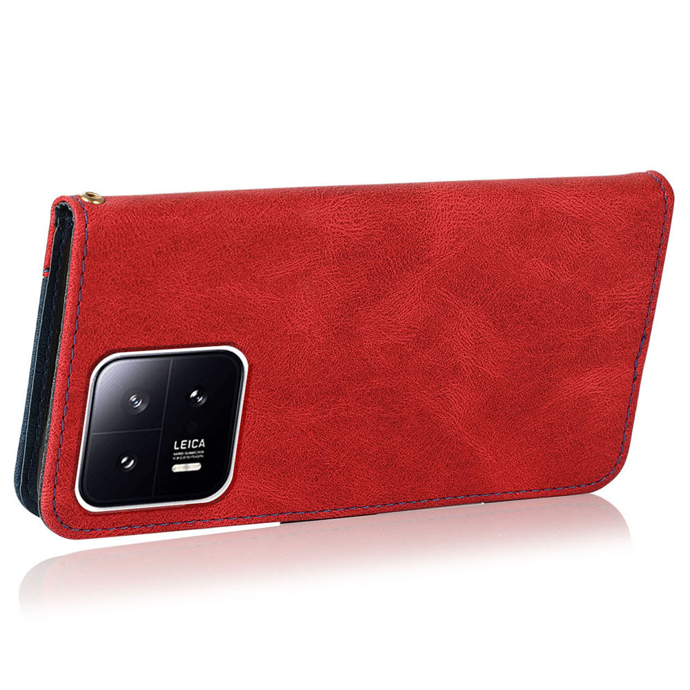 For Xiaomi 13 5G Wallet Phone Case Flip Splicing PU Leather Stand Phone Cover
