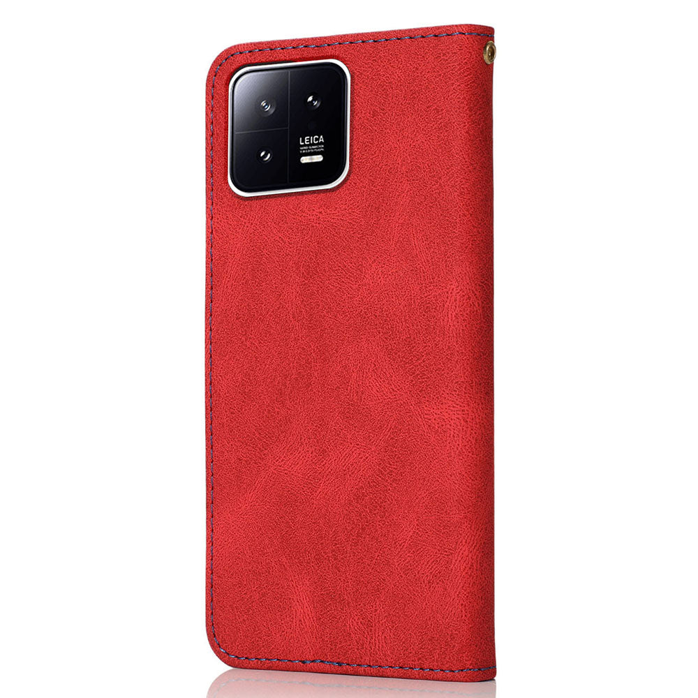 For Xiaomi 13 5G Wallet Phone Case Flip Splicing PU Leather Stand Phone Cover