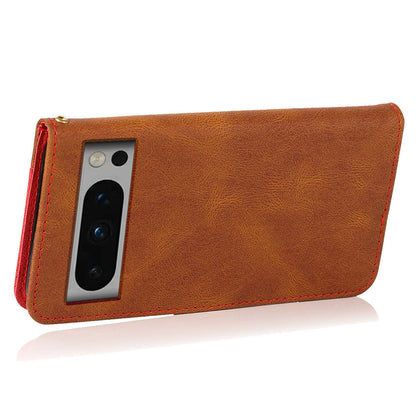 For Google Pixel 8 Pro Splicing PU Leather Wallet Case Flip Stand Phone Cover