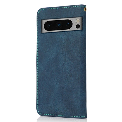 For Google Pixel 8 Pro Splicing PU Leather Wallet Case Flip Stand Phone Cover