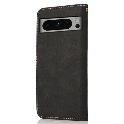 For Google Pixel 8 Pro Splicing PU Leather Wallet Case Flip Stand Phone Cover