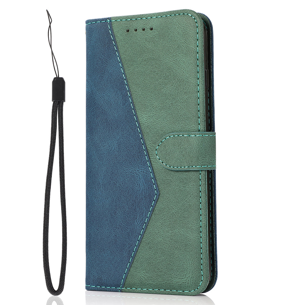 For Sony Xperia 10 V PU Leather Phone Case Stand Color Splicing Wallet Flip Cover