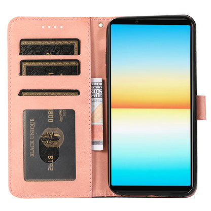 For Sony Xperia 10 V PU Leather Phone Case Stand Color Splicing Wallet Flip Cover