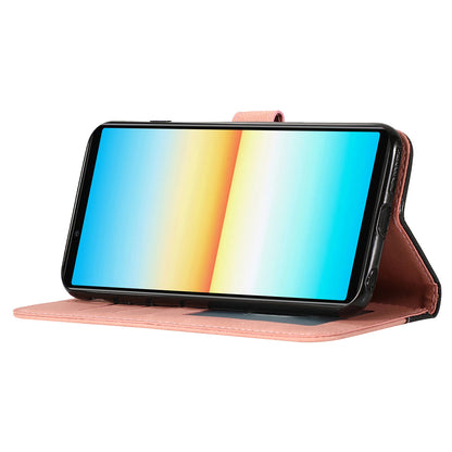 For Sony Xperia 10 V PU Leather Phone Case Stand Color Splicing Wallet Flip Cover