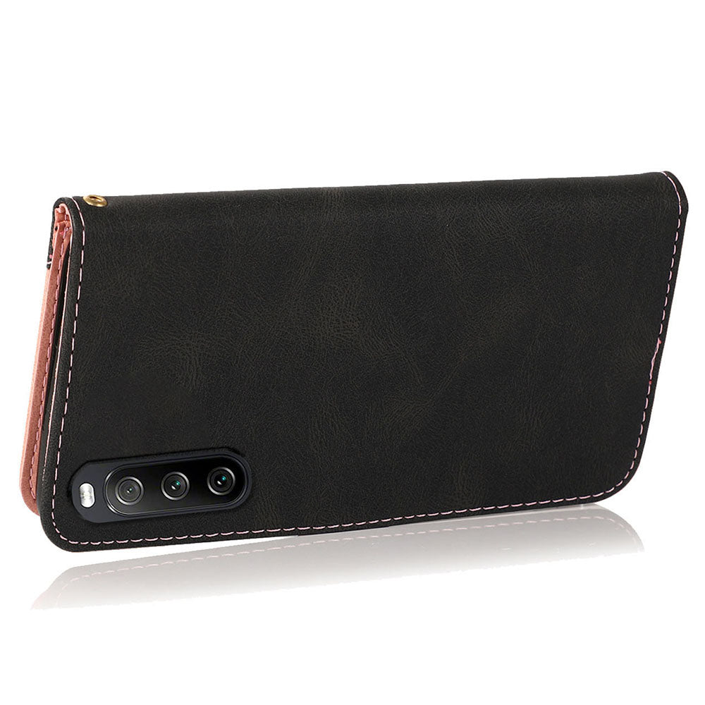 For Sony Xperia 10 V PU Leather Phone Case Stand Color Splicing Wallet Flip Cover