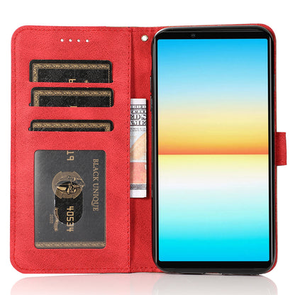 For Sony Xperia 10 V PU Leather Phone Case Stand Color Splicing Wallet Flip Cover