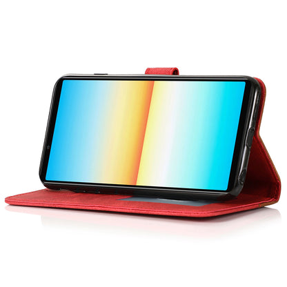 For Sony Xperia 10 V PU Leather Phone Case Stand Color Splicing Wallet Flip Cover