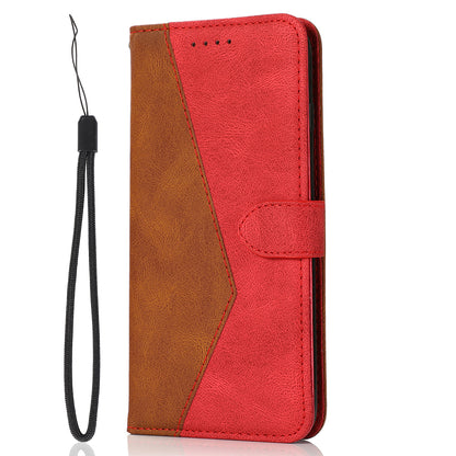 For Sony Xperia 10 V PU Leather Phone Case Stand Color Splicing Wallet Flip Cover