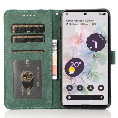 For Google Pixel 7 Pro 5G Splicing PU Leather Wallet Case Stand Magnetic Flip Cover