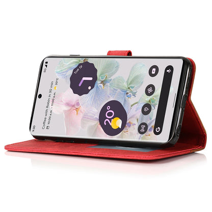 For Google Pixel 7 Pro 5G Splicing PU Leather Wallet Case Stand Magnetic Flip Cover