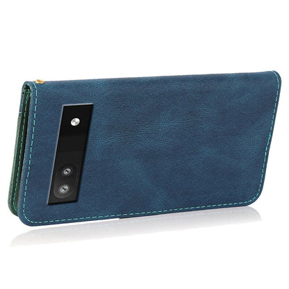 For Google Pixel 7a Splicing Wallet Phone Case Folio Flip PU Leather Stand Phone Cover