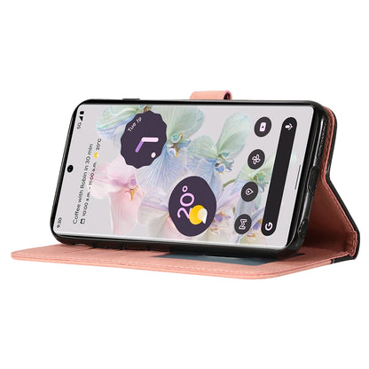 For Google Pixel 7a Splicing Wallet Phone Case Folio Flip PU Leather Stand Phone Cover