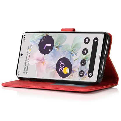 For Google Pixel 7a Splicing Wallet Phone Case Folio Flip PU Leather Stand Phone Cover