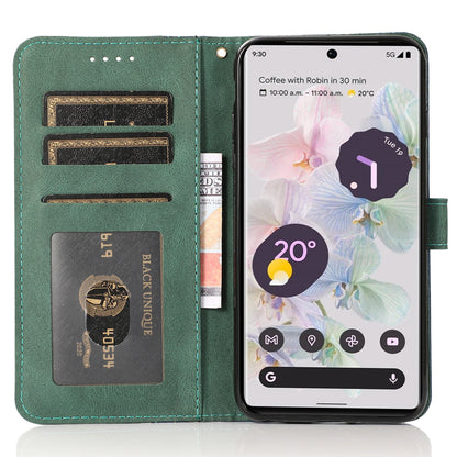 For Google Pixel 7 5G PU Leather Splicing Phone Case Wallet Stand Folio Cover