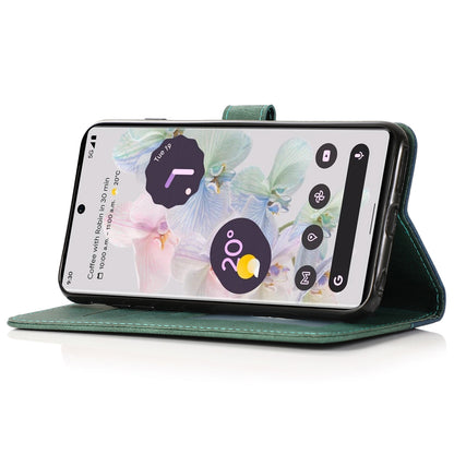 For Google Pixel 7 5G PU Leather Splicing Phone Case Wallet Stand Folio Cover