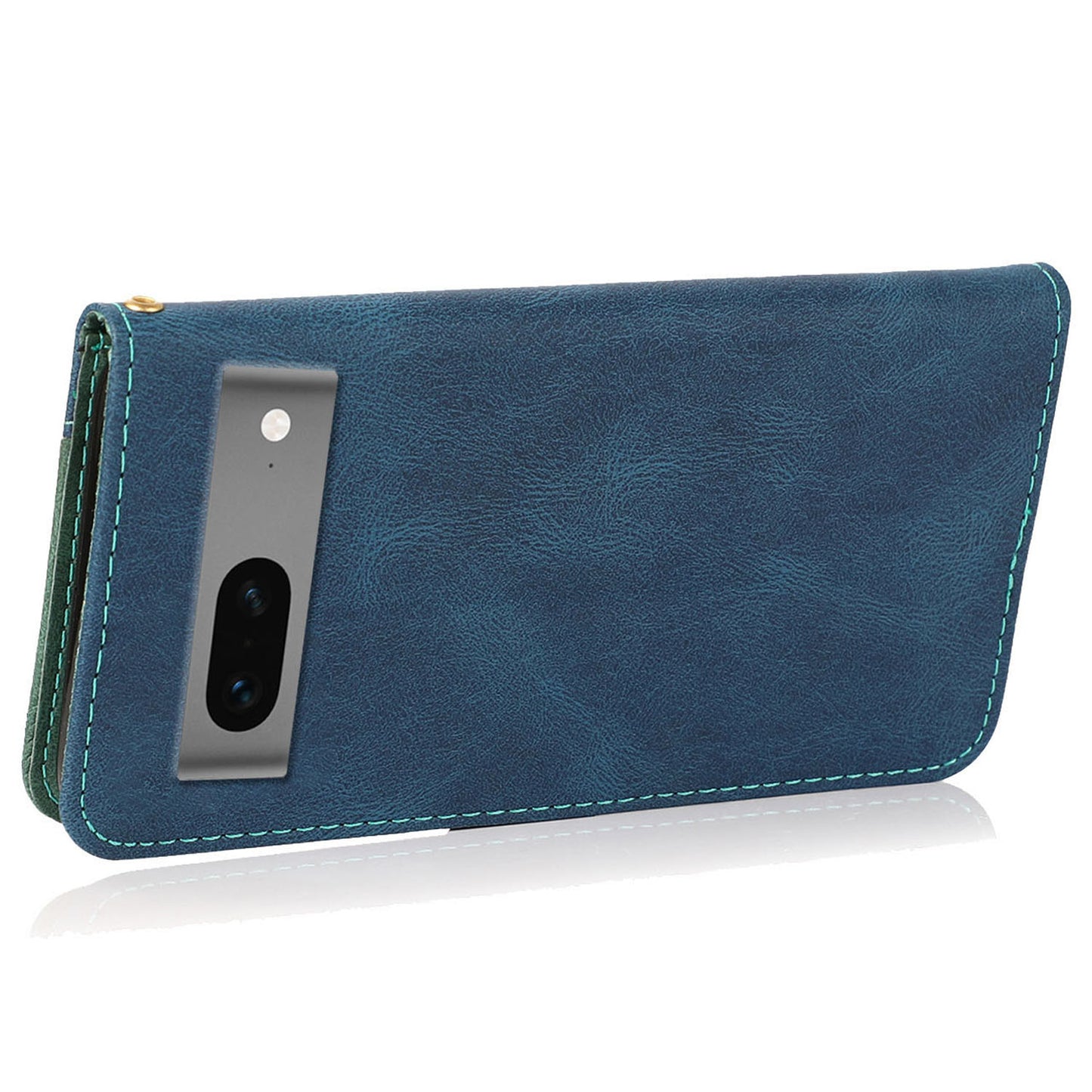 For Google Pixel 7 5G PU Leather Splicing Phone Case Wallet Stand Folio Cover