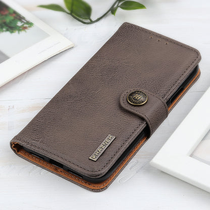 KHAZNEH for Nokia C22 PU Leather Cell Phone Wallet Stand Case Cowhide Texture Cover
