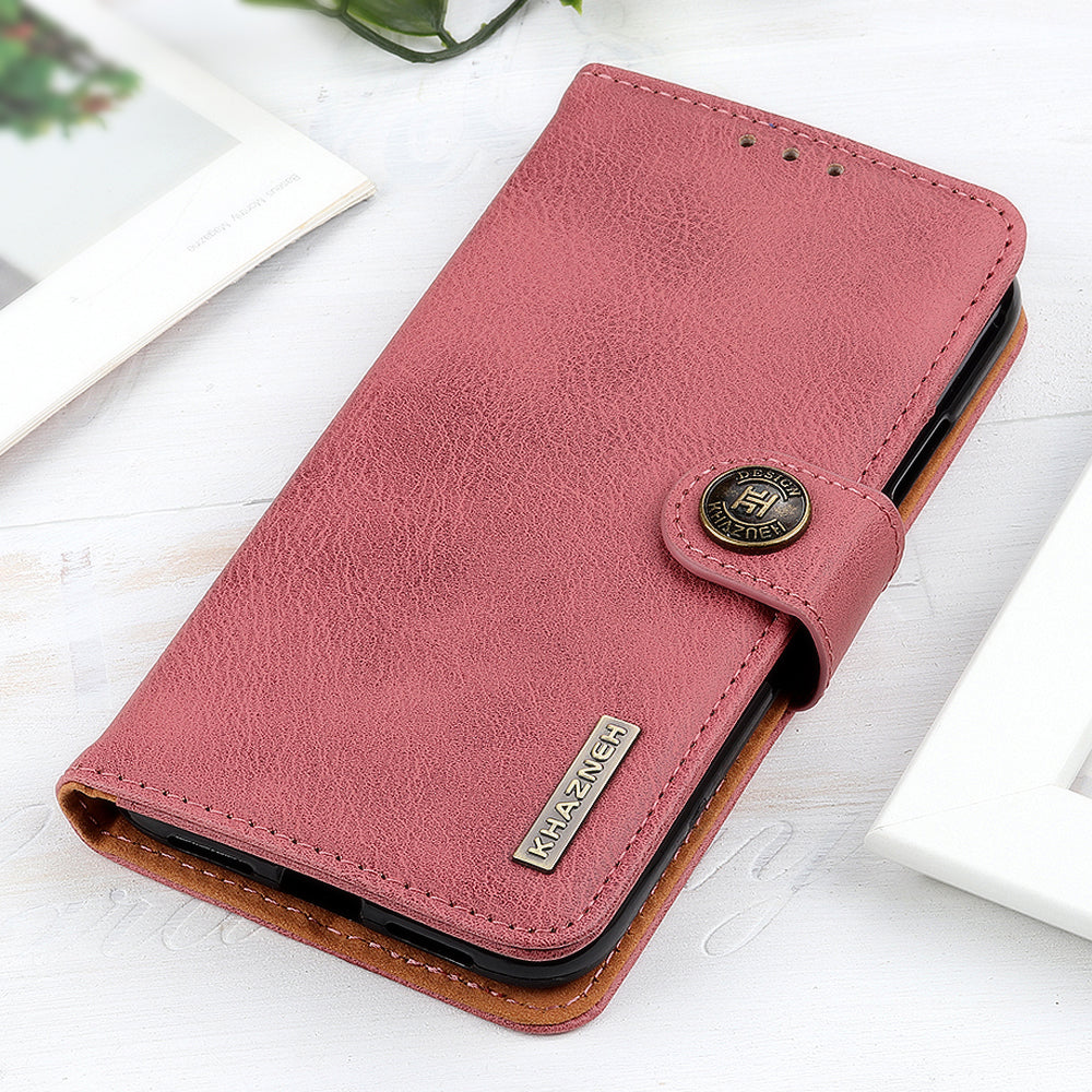 KHAZNEH for Nokia C22 PU Leather Cell Phone Wallet Stand Case Cowhide Texture Cover