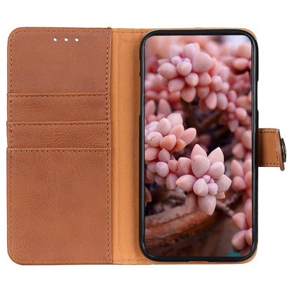 KHAZNEH for Nokia C22 PU Leather Cell Phone Wallet Stand Case Cowhide Texture Cover