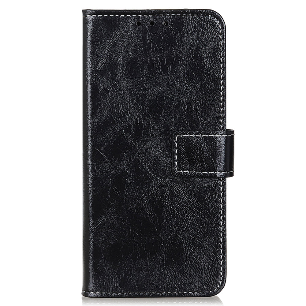 Phone Case for Nokia C22 , Retro Crazy Horse Texture PU Leather Stand Wallet Shockproof Cover