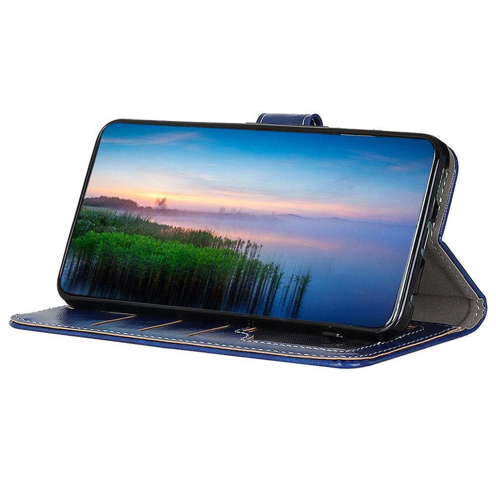 Phone Case for Nokia C22 , Retro Crazy Horse Texture PU Leather Stand Wallet Shockproof Cover