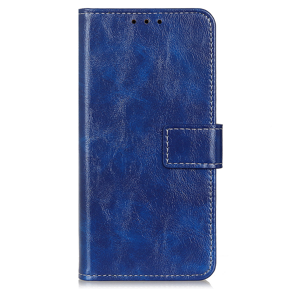 Phone Case for Nokia C22 , Retro Crazy Horse Texture PU Leather Stand Wallet Shockproof Cover