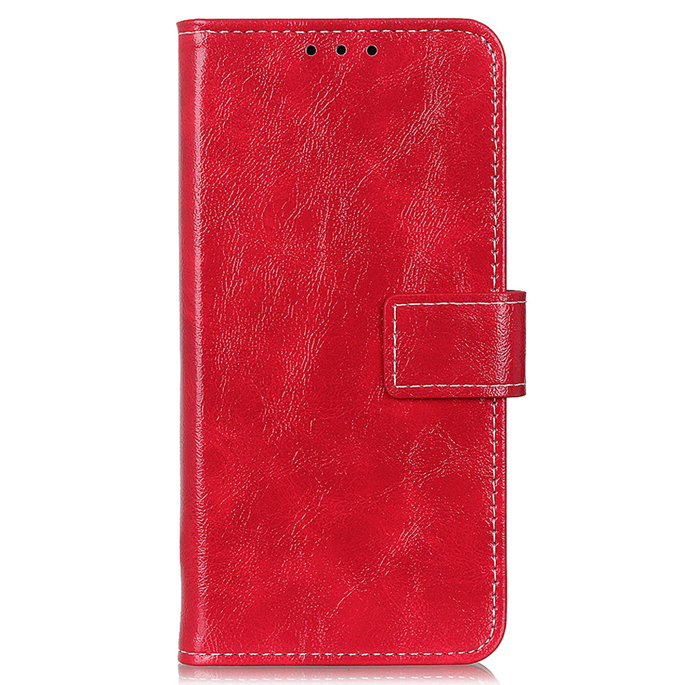 Phone Case for Nokia C22 , Retro Crazy Horse Texture PU Leather Stand Wallet Shockproof Cover