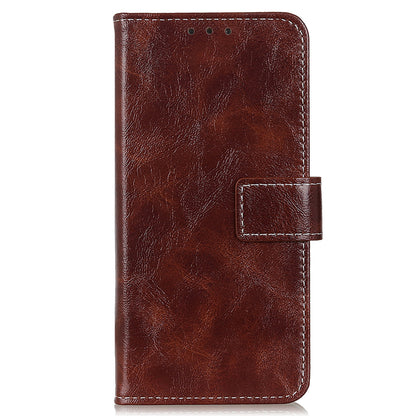 Phone Case for Nokia C22 , Retro Crazy Horse Texture PU Leather Stand Wallet Shockproof Cover