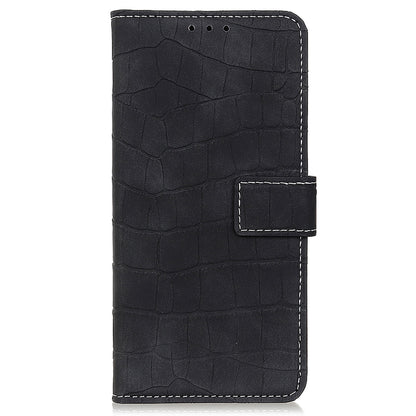 PU Leather Cover for Nokia C22 Wallet Phone Case Crocodile Texture Stand Flip Phone Cover