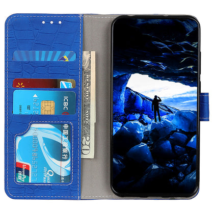 PU Leather Cover for Nokia C22 Wallet Phone Case Crocodile Texture Stand Flip Phone Cover