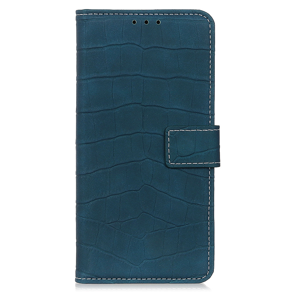 PU Leather Cover for Nokia C22 Wallet Phone Case Crocodile Texture Stand Flip Phone Cover