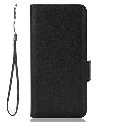 For Nokia C32 PU Leather Wallet Case Litchi Texture Stand Phone Cover with Strap
