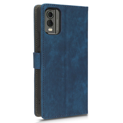 For Nokia C32 PU Leather Stand Phone Case RFID Blocking Wallet Cover with Strap