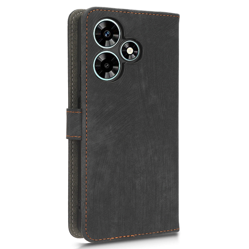 For Infinix Hot 30i X669 / Hot 30i NFC Drop-proof Stand Cover RFID Blocking Wallet Leather Case with Strap