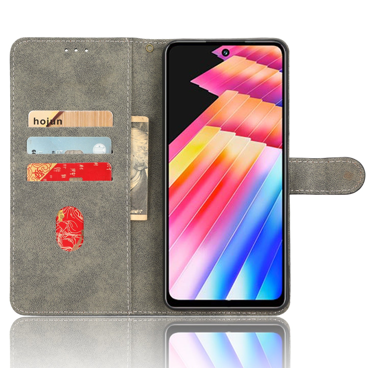 For Infinix Hot 30i X669 / Hot 30i NFC Drop-proof Stand Cover RFID Blocking Wallet Leather Case with Strap