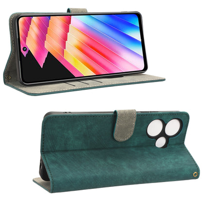 For Infinix Hot 30i X669 / Hot 30i NFC Drop-proof Stand Cover RFID Blocking Wallet Leather Case with Strap