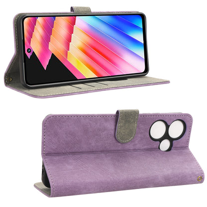 For Infinix Hot 30i X669 / Hot 30i NFC Drop-proof Stand Cover RFID Blocking Wallet Leather Case with Strap