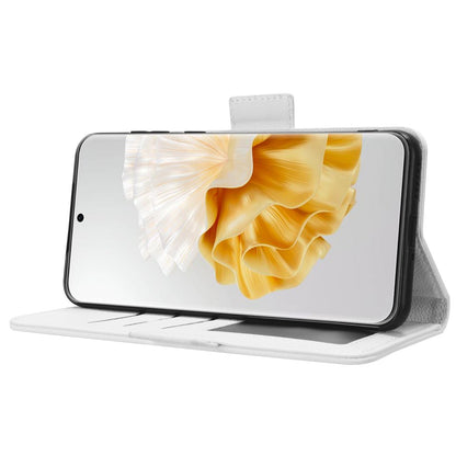 For Huawei P60 / P60 Pro Litchi Texture PU Leather Wallet Protective Case Stand Phone Cover with Strap