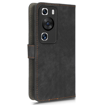 For Huawei P60 / P60 Pro Anti-collision Stand Cover RFID Blocking Wallet Leather Case with Strap